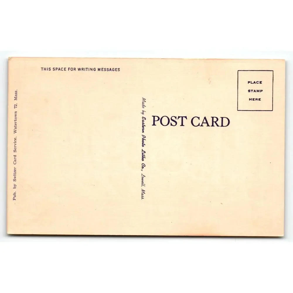 Greetings From Augusta Maine 1940's Large Letter City Postcard Linen Vintage